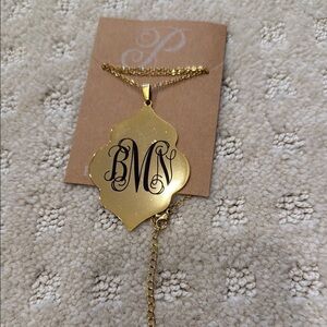 Plunder Gold Initial Pendant Necklace